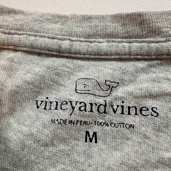 Vineyard Vines Mens Gray Lacrosse Whale Graphic Pocket T-Shirt Size M Cotton - Picture 4 of 8